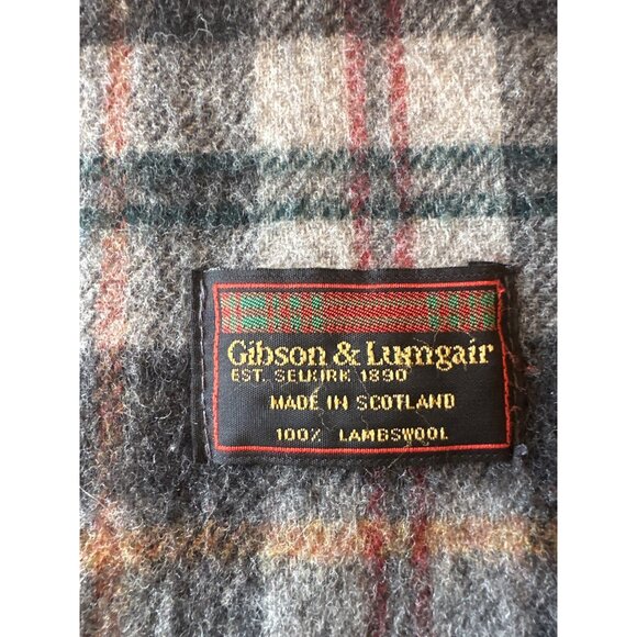 Gibson & Lumgair 100% Lambswool Plaid Scarf - Picture 3 of 3